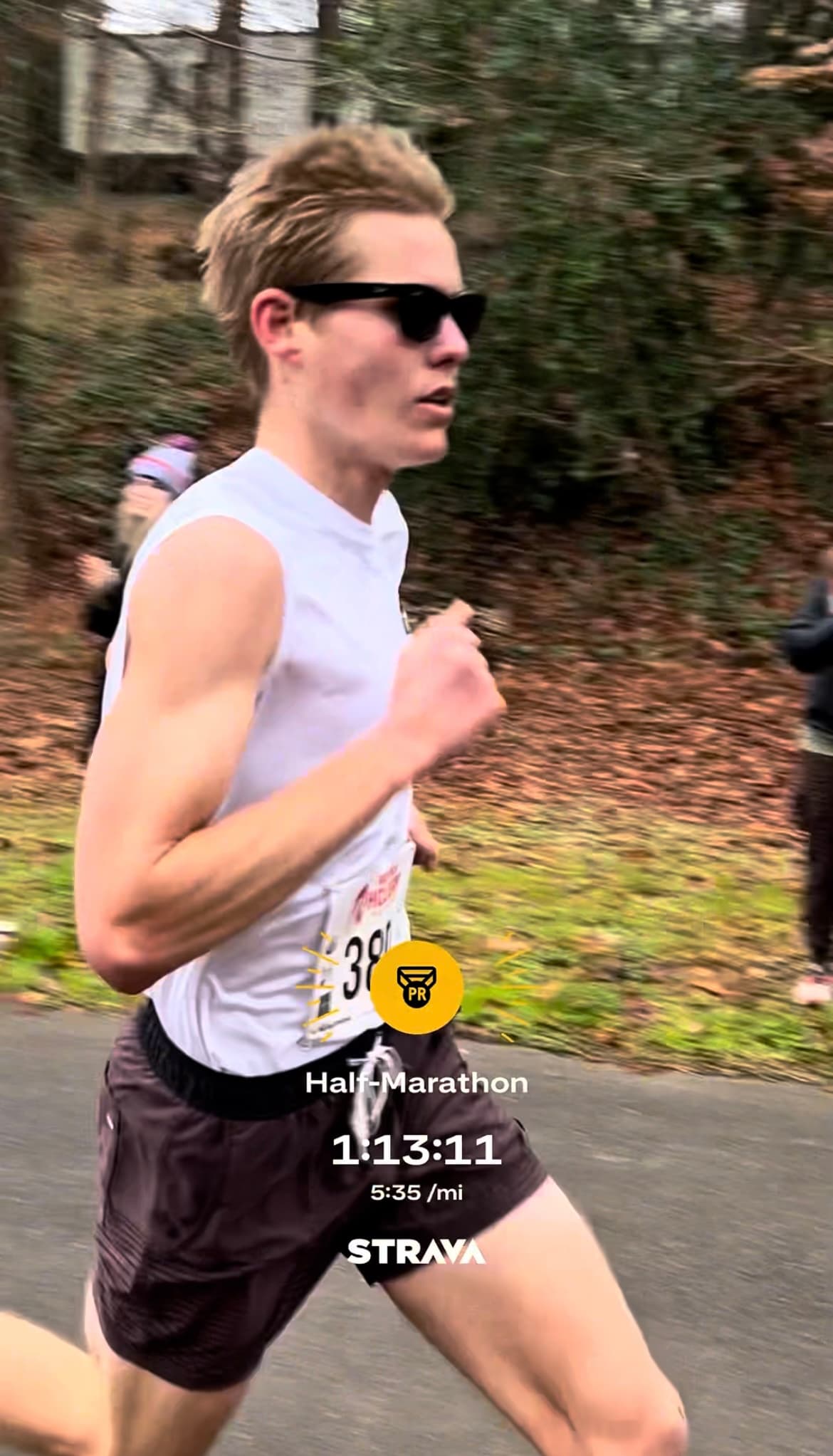 David Roupas running — 1:13:11 half marathon PR